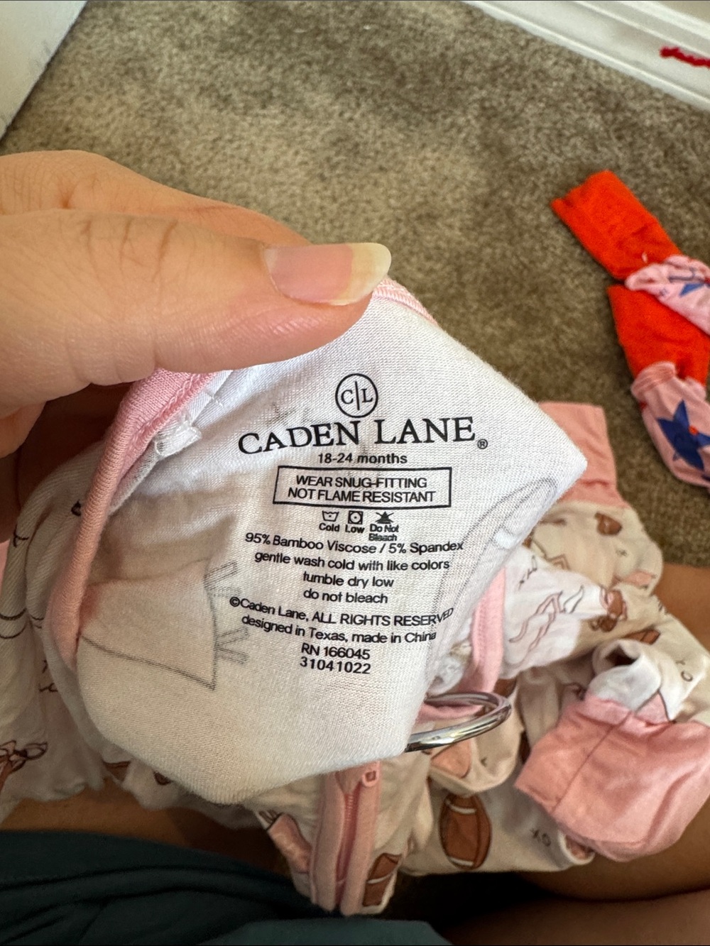 Caden Lane football 18-24 months pjs - Picture 3 of 3